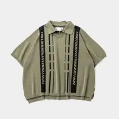 TIGHTBOOTH タイトブース ストライプニットオープンポロ Lサイズのサムネイル