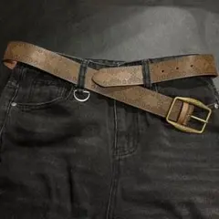 茶 ブラウン細ベルト ウエスタンベルト ヴィンテージ アメカジ　Y2K