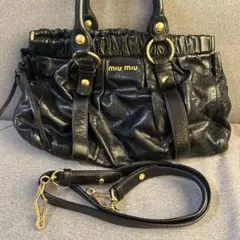 miumiu ヴィッテロルクス 2way ハンドバッグ ショルダーバッグ