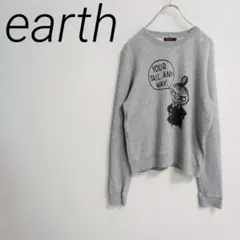 earth ムーミン　グレー キャラクタースウェット　トレーナーM ☆3321のサムネイル