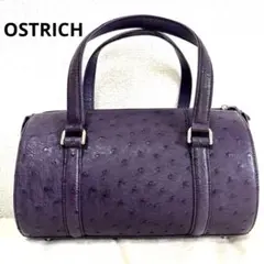 今だけお値下げ‼️オーストリッチ　 ハンドバッグ　ミニボストン　パープル　紫
