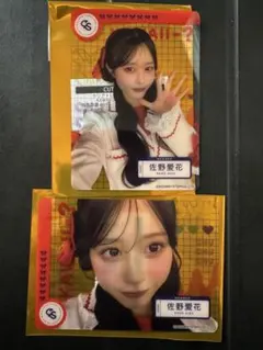 佐野愛花 セット クリアトレーディングカード トレカ カワラボカフェ