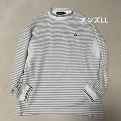 ルコックスポルティフ ゴルフコレクション 長袖ストライプシャツ モックネック