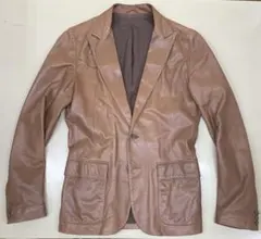 ボッテガヴェネタ　パンチングレザー　ピークドラペル　テーラードジャケット