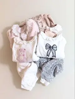 【女の子ベビー服 まとめ売り】60〜70 ピンク系 ガーリーセット