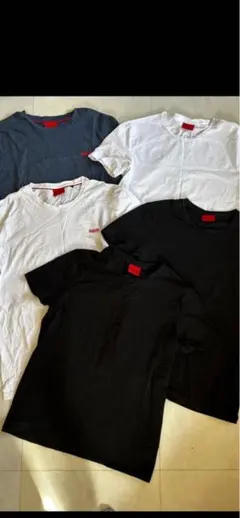 【新品未使用】HUGO Tシャツ 5枚セットブラック２枚ホワイト グレーネイビー