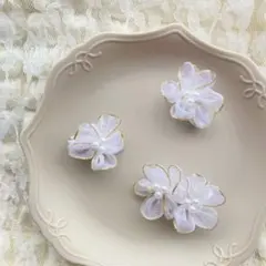 3点セット　ベビークリップ　ヘアクリップ　ヘアピン 結婚式　入園式　卒園式