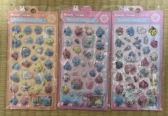 しずくちゃん 3Dぷっくりシール 新品未使用未開封3点セット 追加⑤