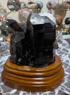 モリオン☆クラスター☆ブラジル産☆台座つき☆