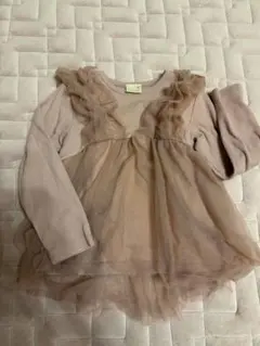 petit main フリル付きトップス 90cm ピンク