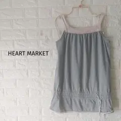 L*ん様 300円〜ハートマーケット レースキャミソールチュニック グレー レデのサムネイル