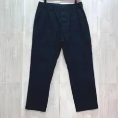 グローバルワーク　テーパードチノパン　ウエストゴム　紐　ネイビー　M