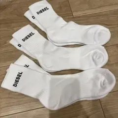 DIESEL ホワイトソックス3足セット定価1足2300円EUR12.99
