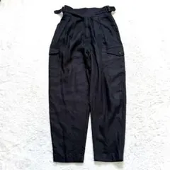 【美品】オードリーアンドジョンワッド リネングルカパンツ 黒 ブラック Sのサムネイル