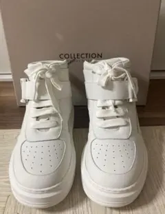 【室内試し履きのみ美品】チャールズアンドキース　ハイカットスニーカー　白　38