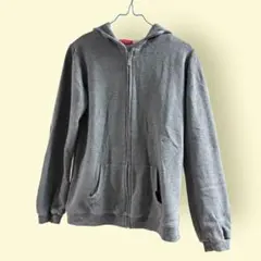 earth music&ecology グレー フルジップ フード付きパーカー