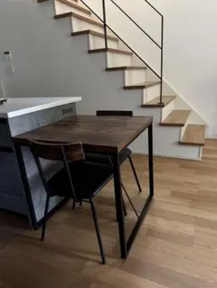 【引き取りのみ】中古 ニトリ ダイニング3点セット　ヴィンテージ風　おしゃれ