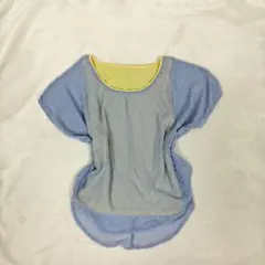 ドット柄 トップス Tシャツ タンクトップ 青/黄色 00s y2k 平成ギャルのサムネイル