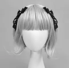 DimMoire安全ピン×フリルリボン ゴムver black＆White - メルカリ