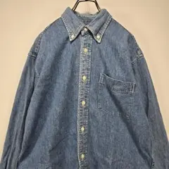 オールドユニクロ　長袖デニムシャツ　S　y2k　00s 90s　人気　古着コーデ