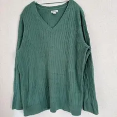 Croft&Barrow ケーブルニット セーター 1X グリーン 綿100%