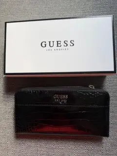 GUESS 長財布 ブラック クロコ型押しのサムネイル
