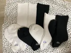 スクールソックス　19センチ〜21センチ　5足セット白黒