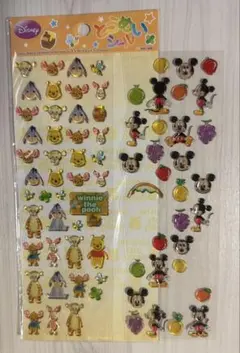 ディズニー プーさん　ミッキー　シール