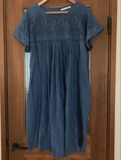 Fanaka ファナカ　刺繍ワンピース　半袖　綿100%のサムネイル