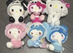 サンリオ クロミ マイメロ ハローキティぬいぐるみ　7体 まとめ売り！安い サンリオ クロミ マイメロ ハローキティぬいぐるみ 7体 まとめ売り