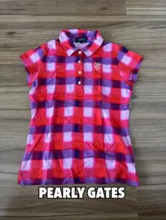 PEARLY GATES チェック柄　ポロシャツ サイズ0
