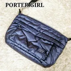 みけ様　 ショルダーバッグ ネイビー 光沢 ボディバッグ　ナイロン