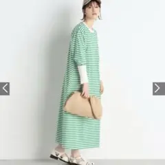 フレディ＆グロスター　ボーダー袖リブワンピース