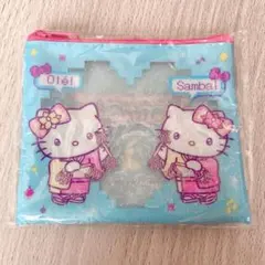 マツケンサンバ キティ クリアラメポーチ ブルー