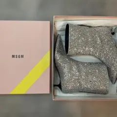 MSGM シルバー グリッターブーツのサムネイル