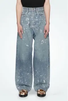 SUGARHILL MOLDED DENIM TROUSERS WIDE CUT