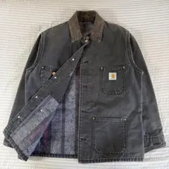 90s USA製 カーハート チョアコート フェード ブラック CB105
