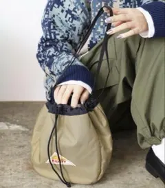 KELTY REVERSIBLE KINCHAKU ショルダーバッグ 巾着バッグ