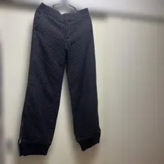 National standard ブラウン✖️水色ドット柄 カジュアルパンツ