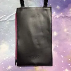 新品未使用✨️【BEAMS】スマホショルダーバッグ ブラック ピンク カード入れ