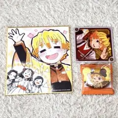 鬼滅の刃 我妻善逸 全集中展 秋まつり 午年 色紙 コースター 缶バッジ