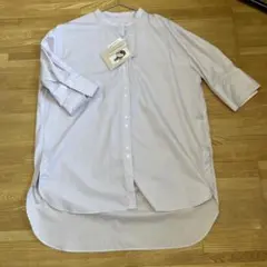 しまむら星玲奈プロデュース　ダブルボタンバンドカラーシャツ