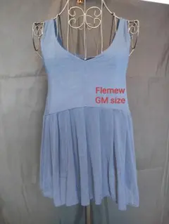 54.Flemew タグ付き ヨガ プリーツ ノースリーブ