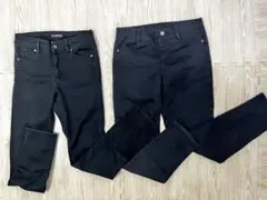 CLOSSHI ブラック カジュアルパンツ　二枚セット　黒　パンツ