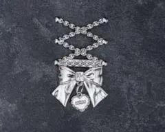 mine by LAFARY　レースリボンシルバークリップ　ヘアクリップ