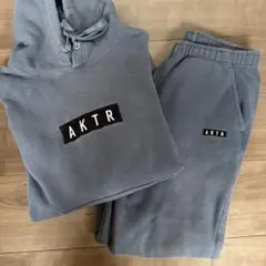 AKTR スウェットセット　上下　ブルーグレー　S