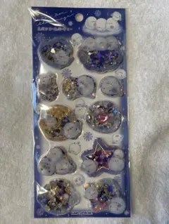 正規品　スパンコールパーティーシール　シマエナガ