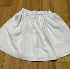 オフ白リバーシブルジャガード　フレアスカート100㎝