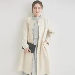 【定価42,900円 新品・タグ付き】ライナー付きノーカラーコート