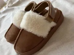 しまむら choco 起毛サボ ファーサンダル モリノリンクル